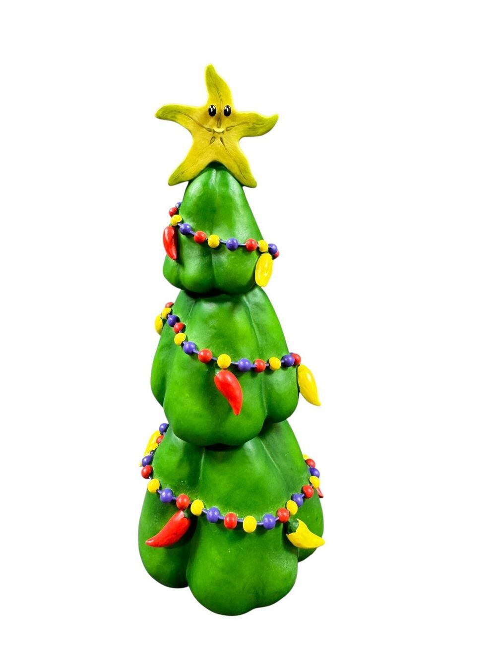 Vintage RETIRED 2008 Enesco Home Grown Star-Topped Pepper Christmas Tree Seagull